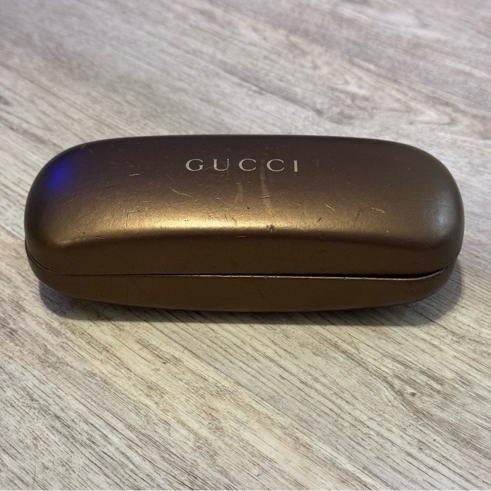 VINTAGE GUCCI - Bronze Sunglasses Eye Glasses Hard Shell Case - Case Only - Picture 2 of 7